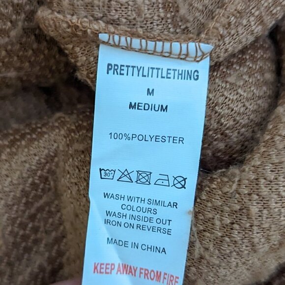 PLT Women's Tan Teddy Borg Oversized Lounge Hoodie M NEW - Picture 7 of 8